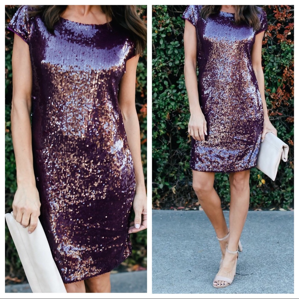 Purple Sequin Dress
